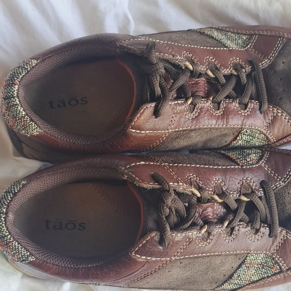 Taos Joyce Women's Brown Leather Suede Shoes Size 7 - Picture 6 of 8